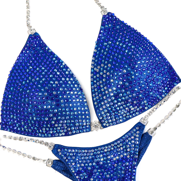 Pre Owned: Blue Diamond Cascade. Medium Molded/Custom Micro.  Angel Competition BikinisThe best NPC Competition Suits for the Bikini Division, Fit Model Division Suits, and bodybuilding suits.