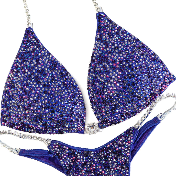 Pre Owned: Purple Pop Radiance. Small Molded/Micro.  Angel Competition BikinisThe best NPC Competition Suits for the Bikini Division, Fit Model Division Suits, and bodybuilding suits.