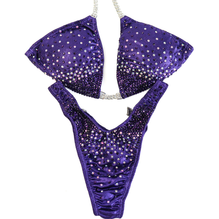 QS ST: Angel Firework. Hologram Eggplant. Medium/Standard Figure.  Angel Competition BikinisThe best NPC Competition Suits for the Bikini Division, Fit Model Division Suits, and bodybuilding suits.