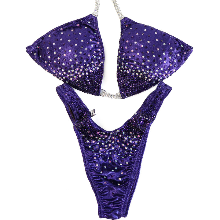 QS ST: Angel Firework. Hologram Eggplant. Medium/Standard Figure.  Angel Competition BikinisThe best NPC Competition Suits for the Bikini Division, Fit Model Division Suits, and bodybuilding suits.