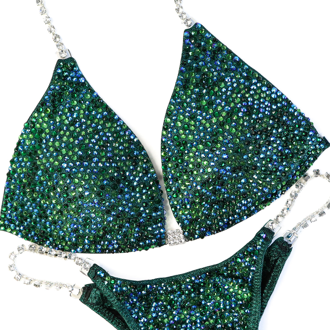 QS ST: Kimber's Lucky Charm Radiance. Small Molded/Micro with Petite Rise..  Angel Competition BikinisThe best NPC Competition Suits for the Bikini Division, Fit Model Division Suits, and bodybuilding suits.