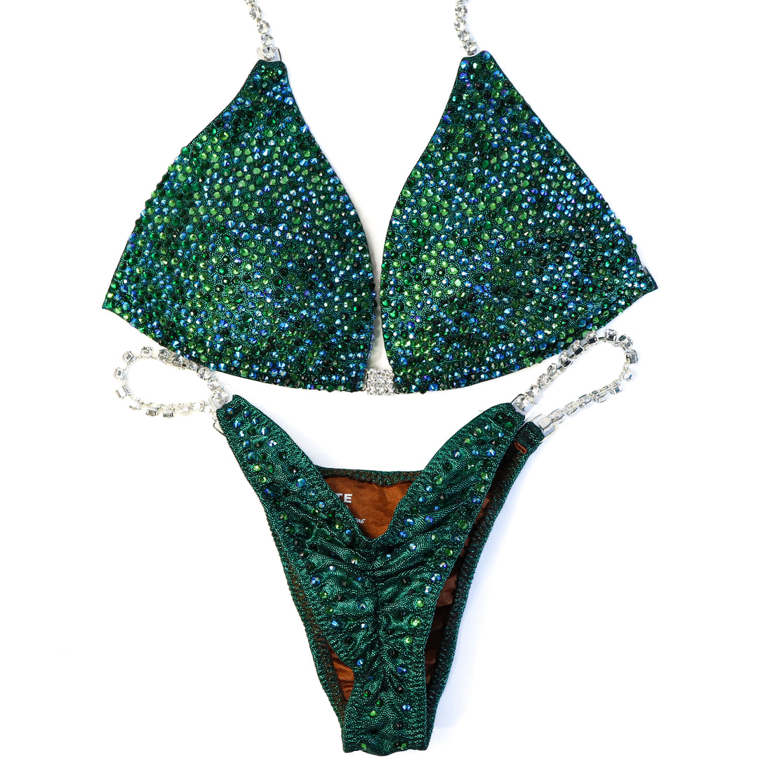 QS ST: Kimber's Lucky Charm Radiance. Small Molded/Micro with Petite Rise..  Angel Competition BikinisThe best NPC Competition Suits for the Bikini Division, Fit Model Division Suits, and bodybuilding suits.