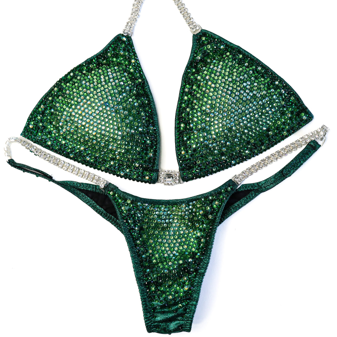 QS ST: Ashley's Grasshopper Nova. Medium/Pro.  Angel Competition BikinisThe best NPC Competition Suits for the Bikini Division, Fit Model Division Suits, and bodybuilding suits.