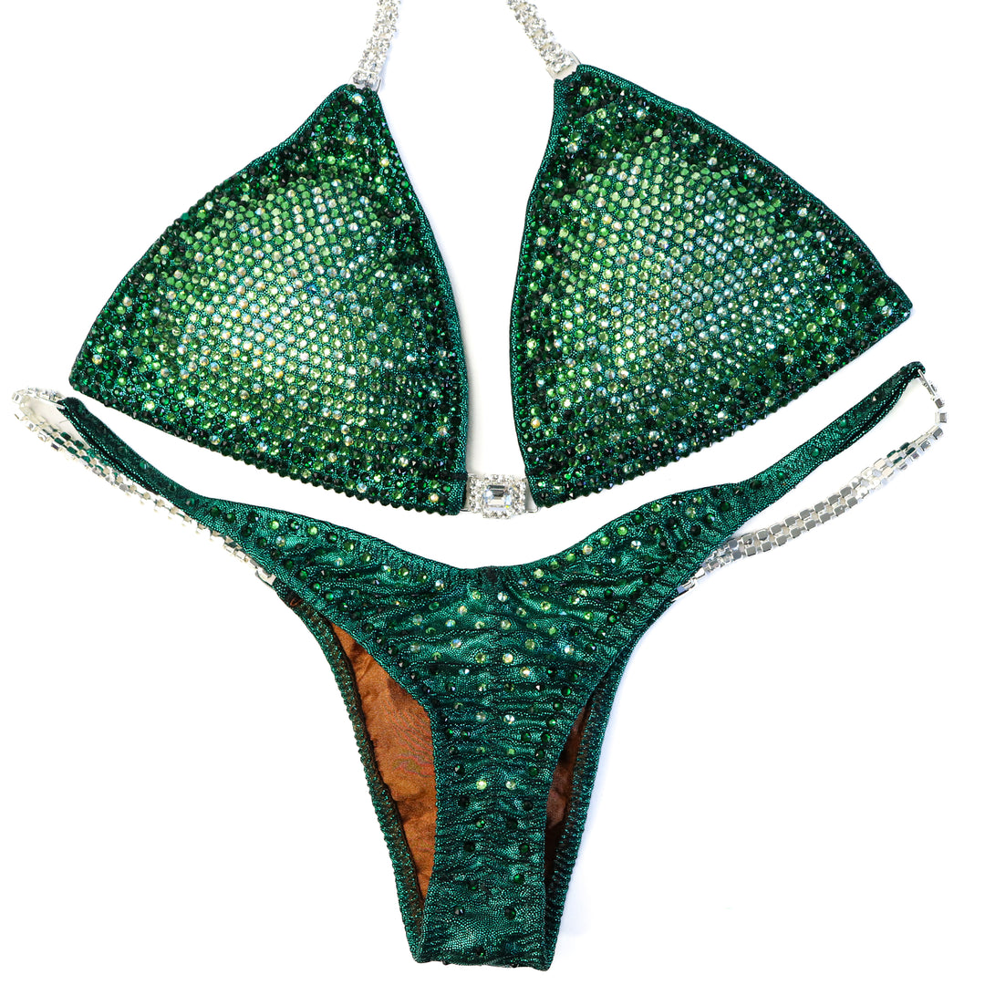 QS ST: Ashley's Grasshopper Nova. Medium/Pro.  Angel Competition BikinisThe best NPC Competition Suits for the Bikini Division, Fit Model Division Suits, and bodybuilding suits.