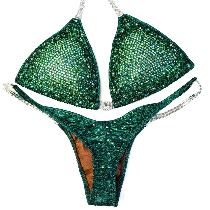 QS ST: Ashley's Grasshopper Nova. Medium/Pro.  Angel Competition BikinisThe best NPC Competition Suits for the Bikini Division, Fit Model Division Suits, and bodybuilding suits.