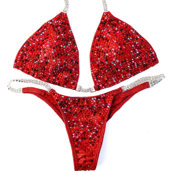 QS ST: Hope's Flamin' Hot Multi Color. Medium/Pro.  Angel Competition BikinisThe best NPC Competition Suits for the Bikini Division, Fit Model Division Suits, and bodybuilding suits.