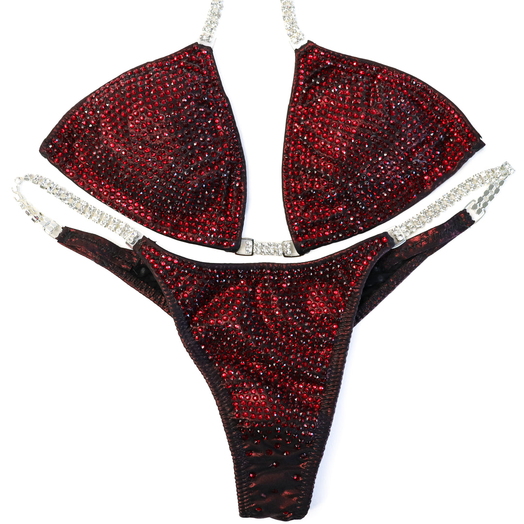 QS ST: Angel Pro. Special Order Fabric. Small/Pro with Modest Rise.  Angel Competition BikinisThe best NPC Competition Suits for the Bikini Division, Fit Model Division Suits, and bodybuilding suits.