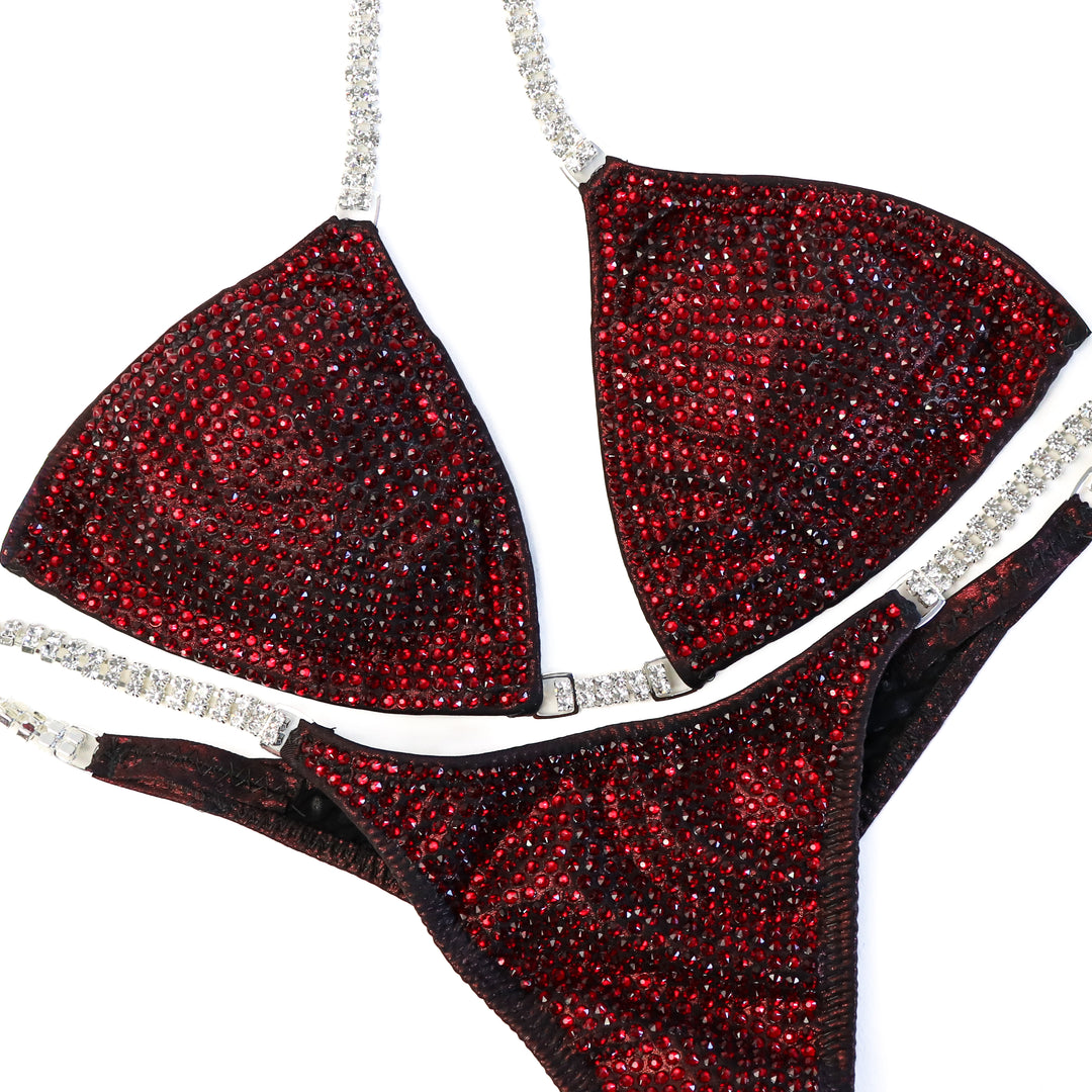 QS ST: Angel Pro. Special Order Fabric. Small/Pro with Modest Rise.  Angel Competition BikinisThe best NPC Competition Suits for the Bikini Division, Fit Model Division Suits, and bodybuilding suits.