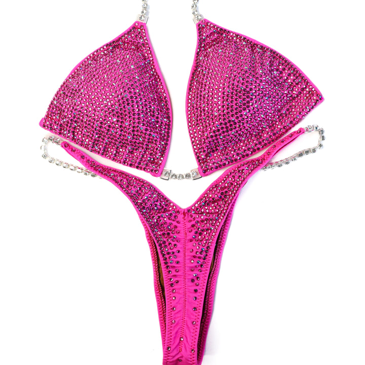 QS CL: Angel Shimmer. Matte Pink. Medium/Wellness Micro.  Angel Competition BikinisThe best NPC Competition Suits for the Bikini Division, Fit Model Division Suits, and bodybuilding suits.