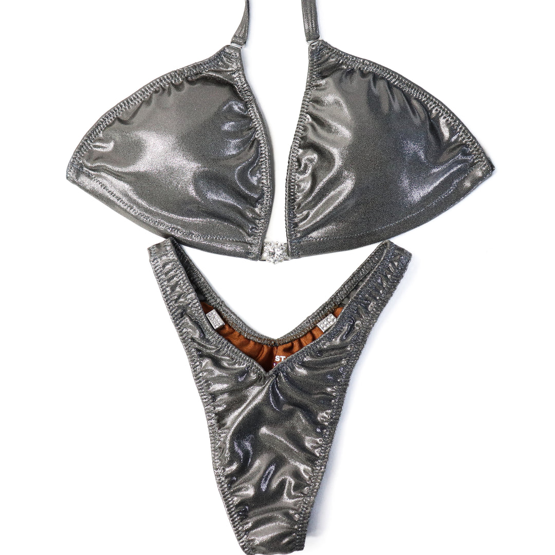 QS ST: Hologram Silver Posing Practice Suit. Large/Standard Figure.  Angel Competition BikinisThe best NPC Competition Suits for the Bikini Division, Fit Model Division Suits, and bodybuilding suits.