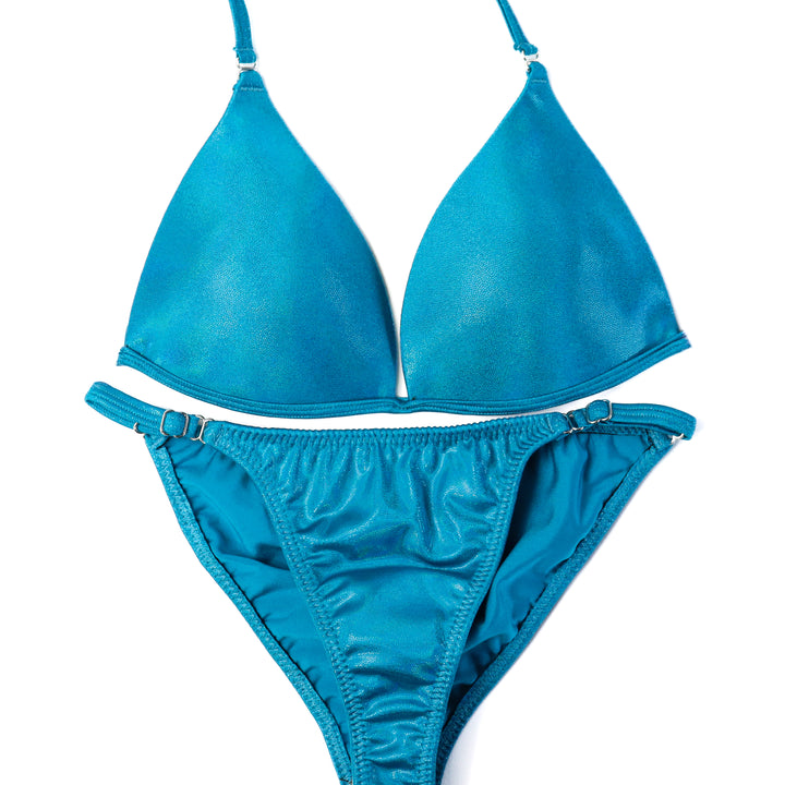 Pre Owned: Hologram Turquoise Fit Model Suit. Small Molded/Fit Model 2.  Angel Competition BikinisThe best NPC Competition Suits for the Bikini Division, Fit Model Division Suits, and bodybuilding suits.
