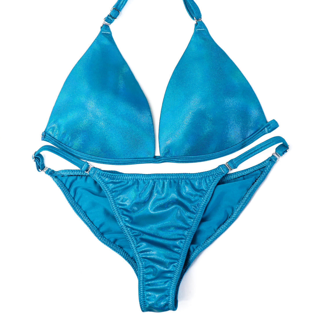 QS ST: Hologram Turquoise Fit Model Suit. Medium Molded/Fit Model 2.  Angel Competition BikinisThe best NPC Competition Suits for the Bikini Division, Fit Model Division Suits, and bodybuilding suits.