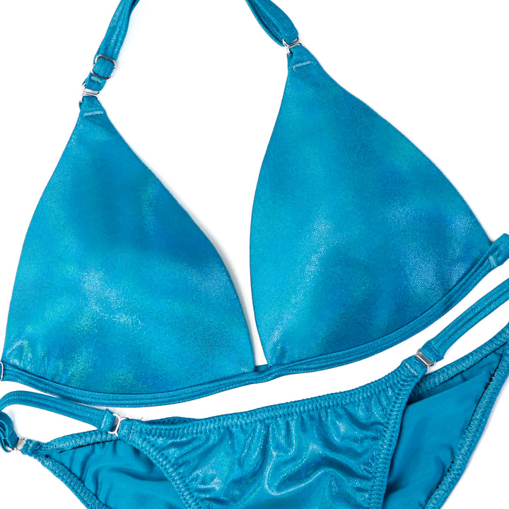 QS ST: Hologram Turquoise Fit Model Suit. Medium Molded/Fit Model 2.  Angel Competition BikinisThe best NPC Competition Suits for the Bikini Division, Fit Model Division Suits, and bodybuilding suits.