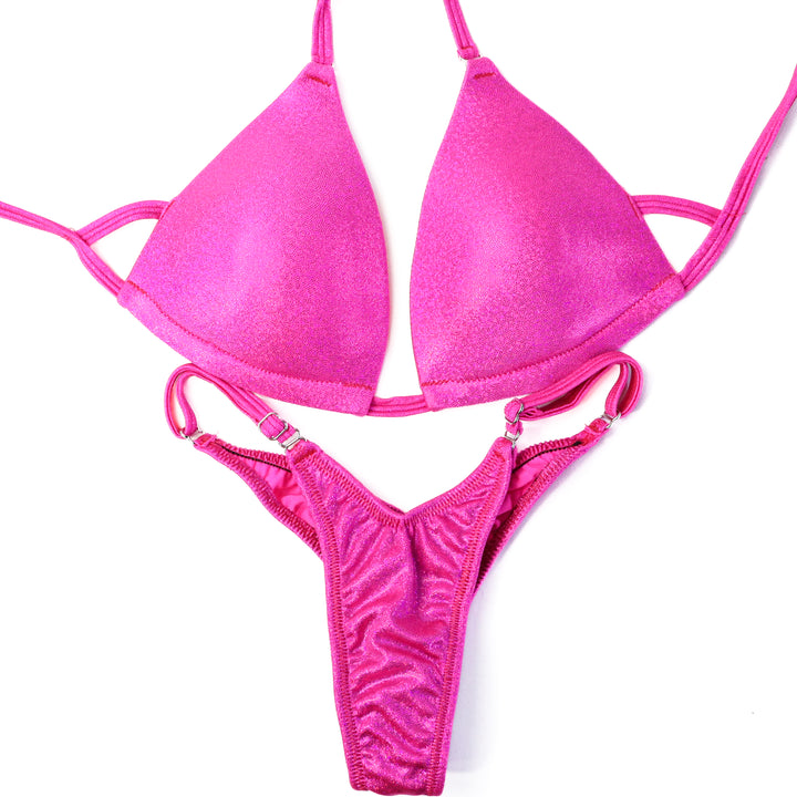 QS ST: Hologram Pink Posing Practice Suit. Medium Molded/ Wellness Pro.  Angel Competition BikinisThe best NPC Competition Suits for the Bikini Division, Fit Model Division Suits, and bodybuilding suits.