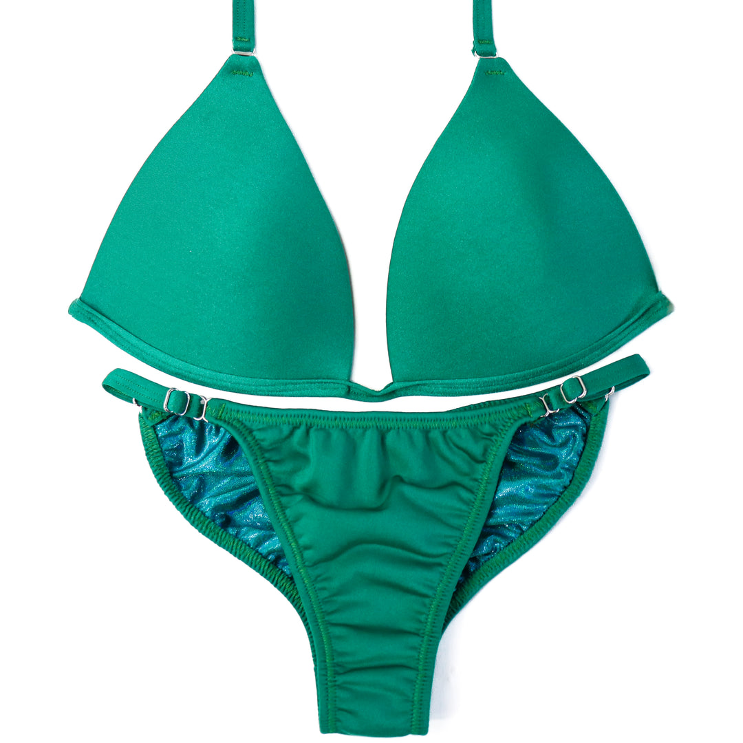 QS ST: Matte Electric Green Fit Model Suit. Medium Molded/Fit Model 2.  Angel Competition BikinisThe best NPC Competition Suits for the Bikini Division, Fit Model Division Suits, and bodybuilding suits.
