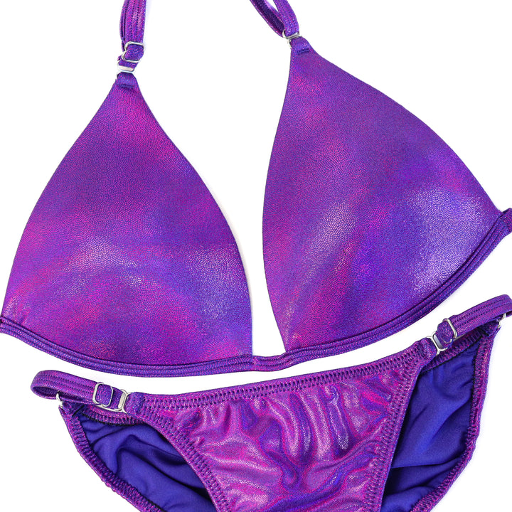 QS ST: Hologram Purple Fit Model Suit. Medium Molded/Fit Model 2.  Angel Competition BikinisThe best NPC Competition Suits for the Bikini Division, Fit Model Division Suits, and bodybuilding suits.