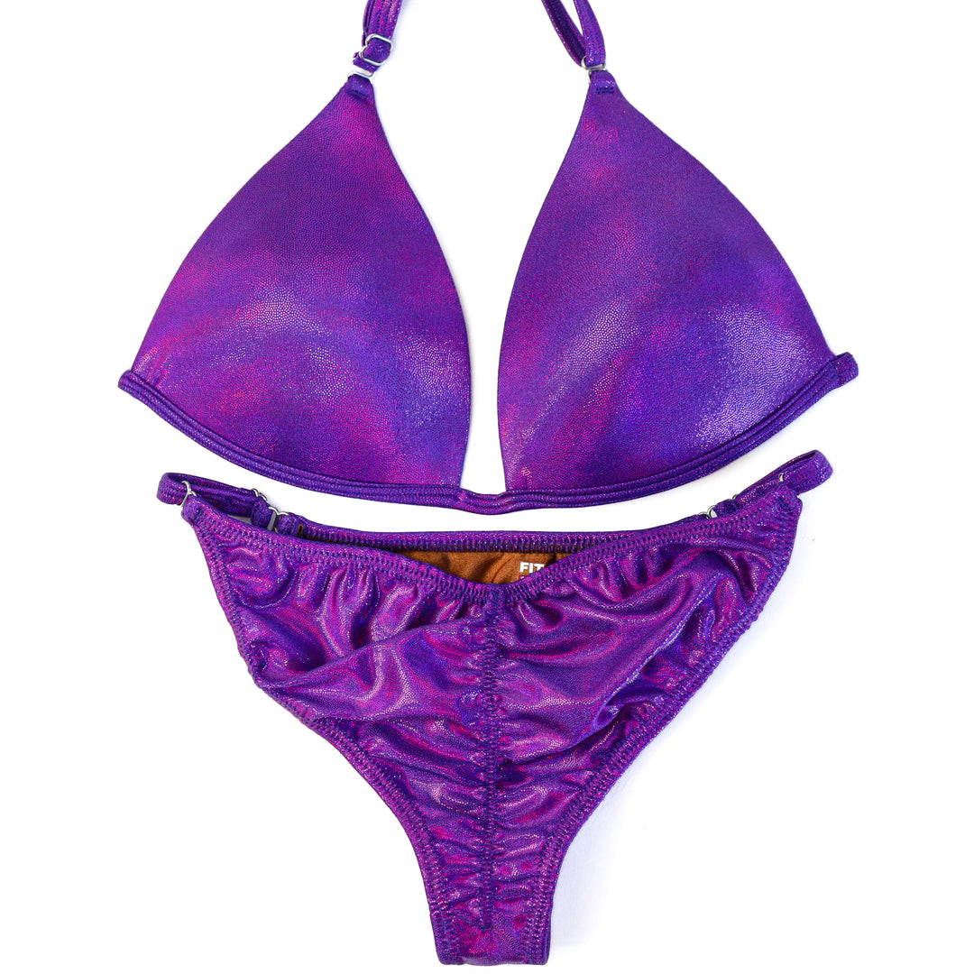 QS ST: Hologram Purple Fit Model Suit. Medium Molded/Fit Model 2.  Angel Competition BikinisThe best NPC Competition Suits for the Bikini Division, Fit Model Division Suits, and bodybuilding suits.
