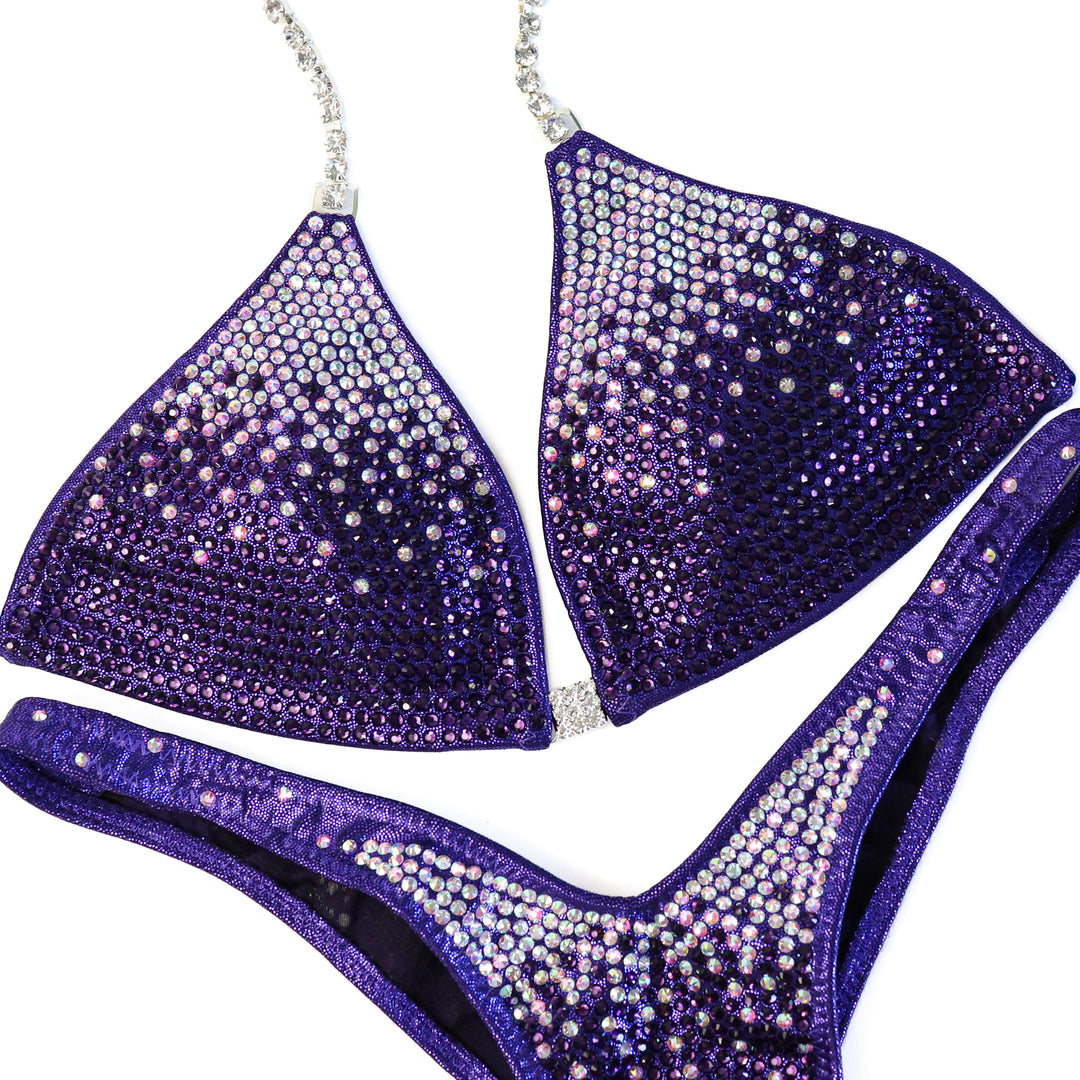 Violet Gradient  Angel Competition BikinisThe best NPC Competition Suits for the Bikini Division, Fit Model Division Suits, and bodybuilding suits.