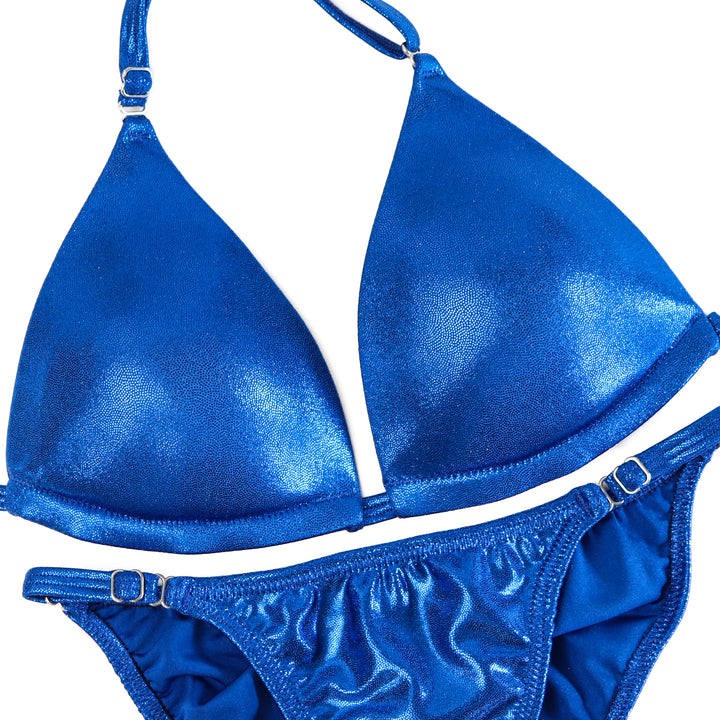 QS ST: Hologram Electric Blue Fit Model Suit. Medium Molded/Fit Model 2.  Angel Competition BikinisThe best NPC Competition Suits for the Bikini Division, Fit Model Division Suits, and bodybuilding suits.