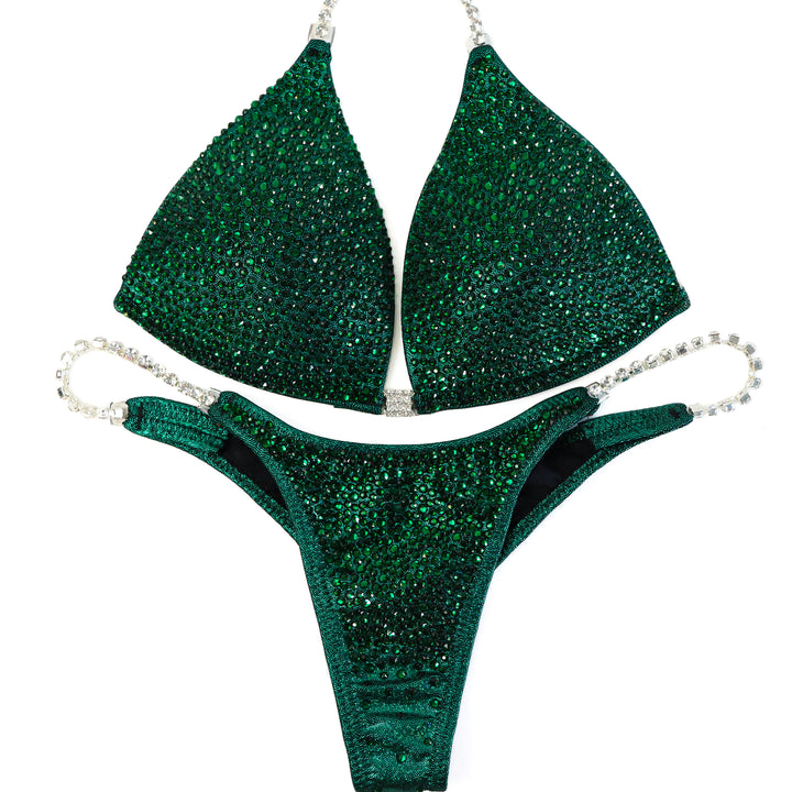 QS ST: True Emerald Radiance. Medium Molded/Pro.  Angel Competition BikinisThe best NPC Competition Suits for the Bikini Division, Fit Model Division Suits, and bodybuilding suits.