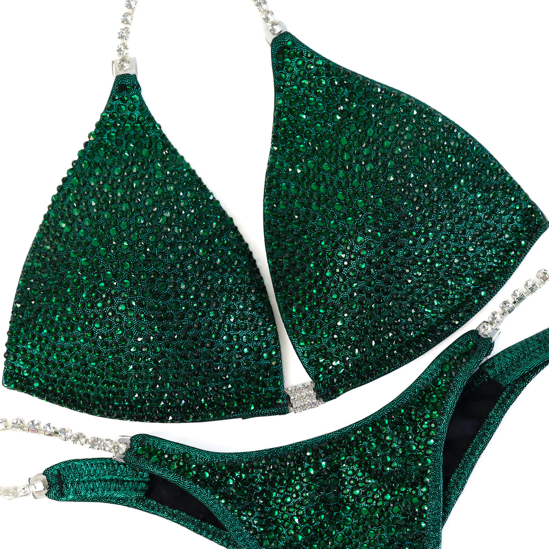 True Emerald Radiance  Angel Competition BikinisThe best NPC Competition Suits for the Bikini Division, Fit Model Division Suits, and bodybuilding suits.