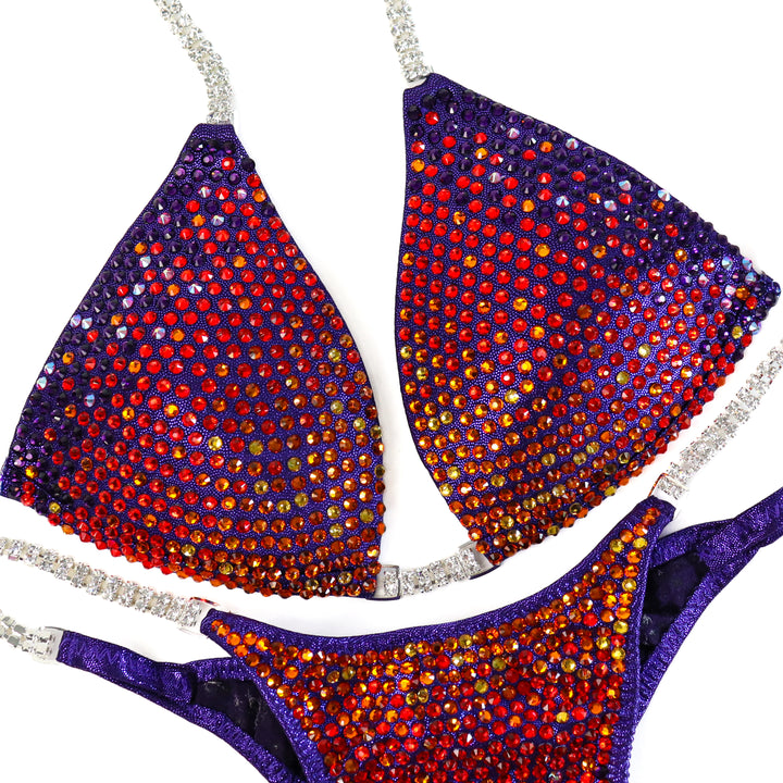 Purple Rainbow Cascade  Angel Competition BikinisThe best NPC Competition Suits for the Bikini Division, Fit Model Division Suits, and bodybuilding suits.