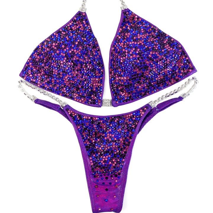 QS ST: Natalie Matthew's Purple Radiance. Medium/Micro.  Angel Competition BikinisThe best NPC Competition Suits for the Bikini Division, Fit Model Division Suits, and bodybuilding suits.