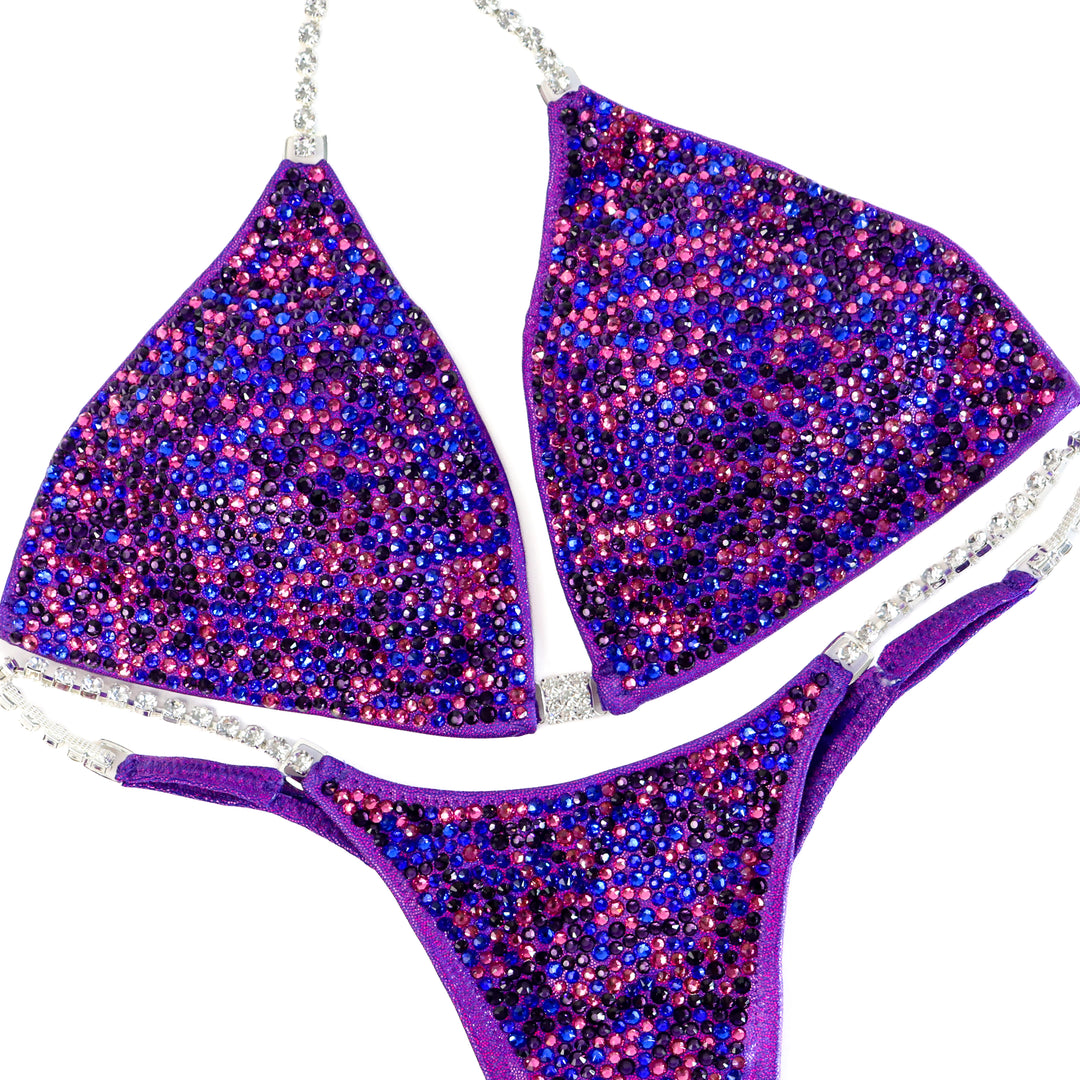 QS ST: Natalie Matthew's Purple Radiance. Medium/Micro.  Angel Competition BikinisThe best NPC Competition Suits for the Bikini Division, Fit Model Division Suits, and bodybuilding suits.