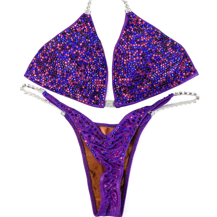 QS ST: Natalie Matthew's Purple Radiance. Medium/Micro.  Angel Competition BikinisThe best NPC Competition Suits for the Bikini Division, Fit Model Division Suits, and bodybuilding suits.