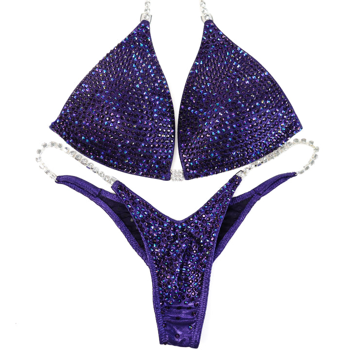 QS ST: Victorious Violet Diamond Pro. Medium Molded/Wellness Pro, Petite Rise.  Angel Competition BikinisThe best NPC Competition Suits for the Bikini Division, Fit Model Division Suits, and bodybuilding suits.
