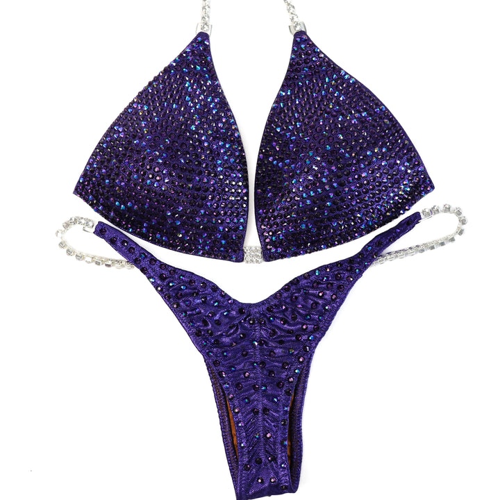 QS ST: Victorious Violet Diamond Pro. Medium Molded/Wellness Pro, Petite Rise.  Angel Competition BikinisThe best NPC Competition Suits for the Bikini Division, Fit Model Division Suits, and bodybuilding suits.