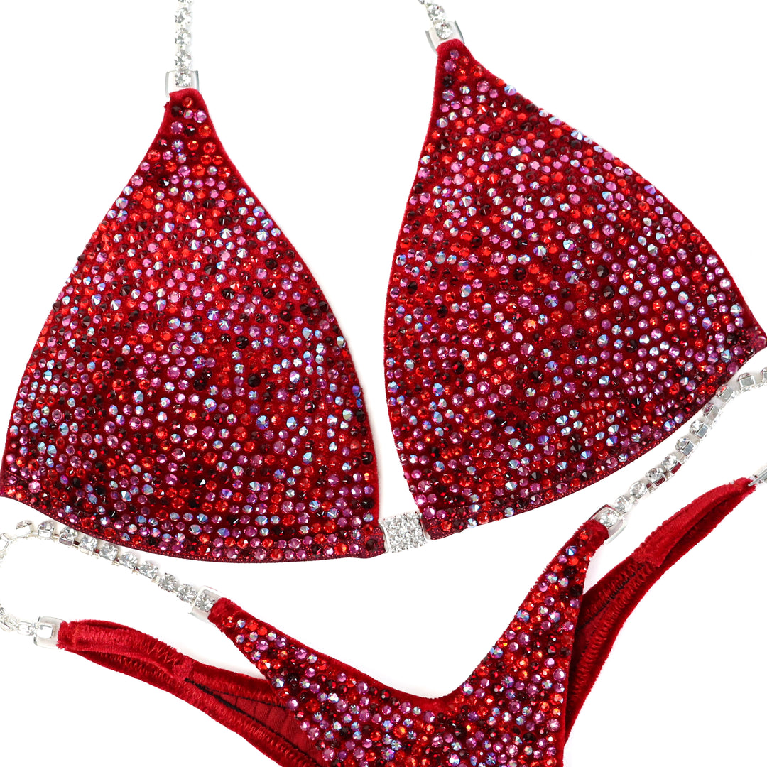 Velvet Queen of Hearts Radiance  Angel Competition BikinisThe best NPC Competition Suits for the Bikini Division, Fit Model Division Suits, and bodybuilding suits.