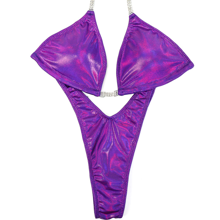 QS CL: The Simple Suit. Hologram Purple. Medium/Custom Figure.  Angel Competition BikinisThe best NPC Competition Suits for the Bikini Division, Fit Model Division Suits, and bodybuilding suits.