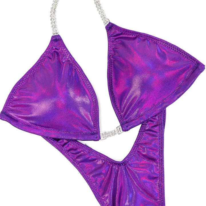 QS CL: The Simple Suit. Hologram Purple. Medium/Custom Figure.  Angel Competition BikinisThe best NPC Competition Suits for the Bikini Division, Fit Model Division Suits, and bodybuilding suits.