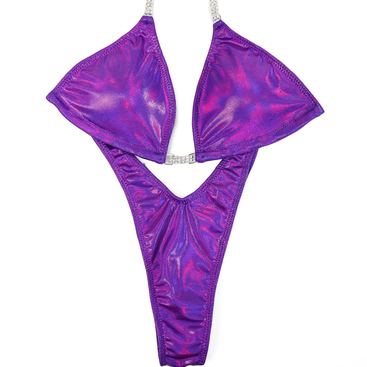 QS CL: The Simple Suit. Hologram Purple. Medium/Custom Figure.  Angel Competition BikinisThe best NPC Competition Suits for the Bikini Division, Fit Model Division Suits, and bodybuilding suits.