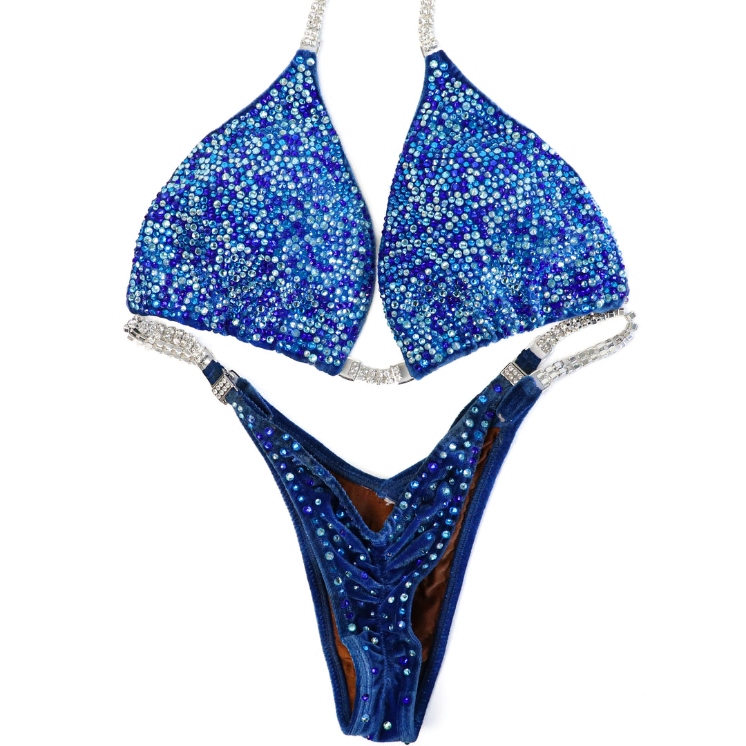 Pre Owned: Velvet Royal Radiance. Large/Wellness Pro.  Angel Competition BikinisThe best NPC Competition Suits for the Bikini Division, Fit Model Division Suits, and bodybuilding suits.
