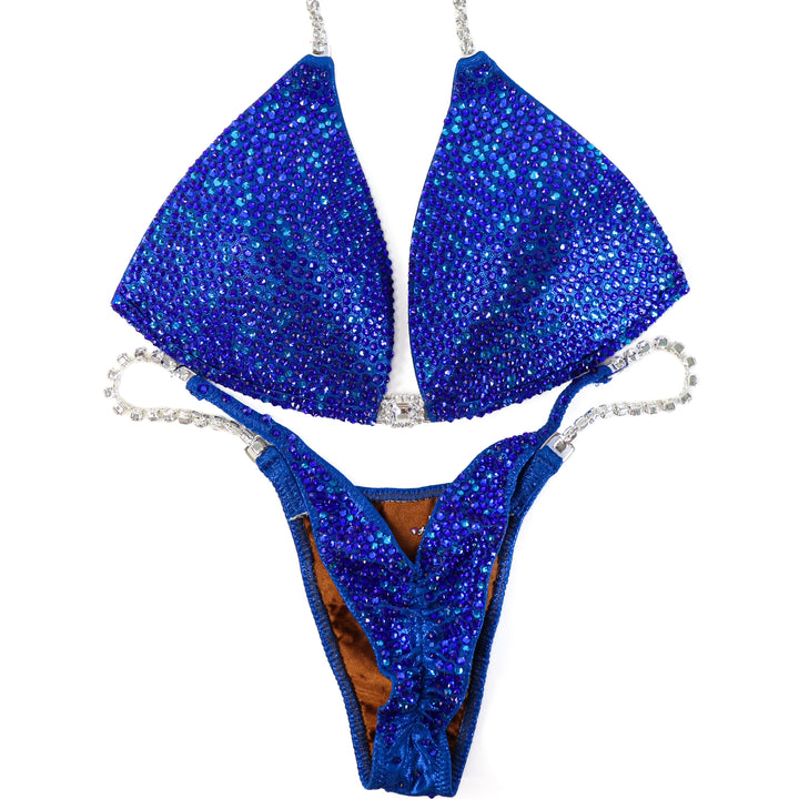 QS ST: Dazzlebolt Blue Radiance. Medium Molded/Micro.  Angel Competition BikinisThe best NPC Competition Suits for the Bikini Division, Fit Model Division Suits, and bodybuilding suits.