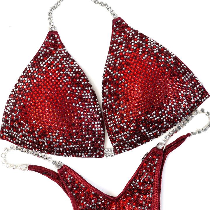 QS ST: Crystal Nova 2 Color. Hologram Maroon. Large Molded/Standard Figure  Angel Competition BikinisThe best NPC Competition Suits for the Bikini Division, Fit Model Division Suits, and bodybuilding suits.