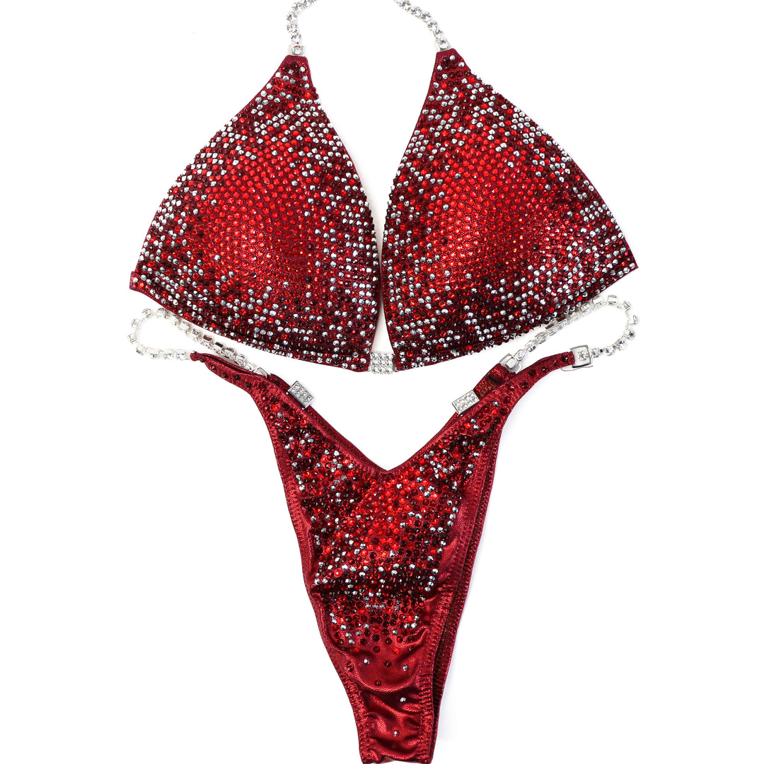 QS ST: Crystal Nova 2 Color. Hologram Maroon. Large Molded/Standard Figure  Angel Competition BikinisThe best NPC Competition Suits for the Bikini Division, Fit Model Division Suits, and bodybuilding suits.