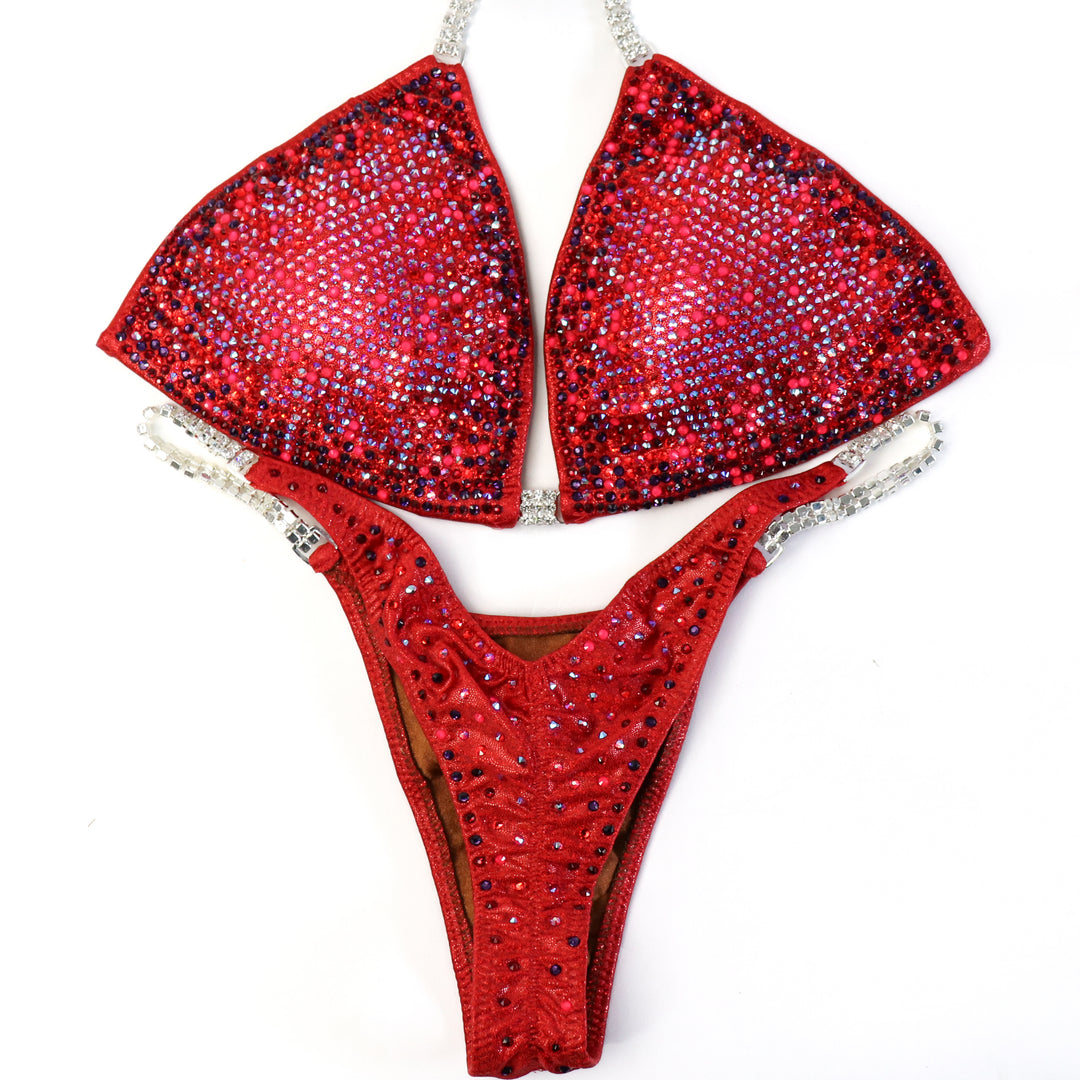 QS ST: Ashley K's Hot Tamale Nova. Large/Pro, Modest Rise.  Angel Competition BikinisThe best NPC Competition Suits for the Bikini Division, Fit Model Division Suits, and bodybuilding suits.