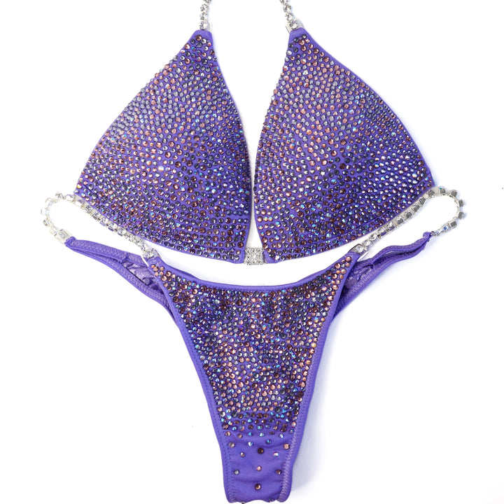 QS ST: Matte Lilac Radiance. Medium Molded/Pro, Modest Rise.  Angel Competition BikinisThe best NPC Competition Suits for the Bikini Division, Fit Model Division Suits, and bodybuilding suits.