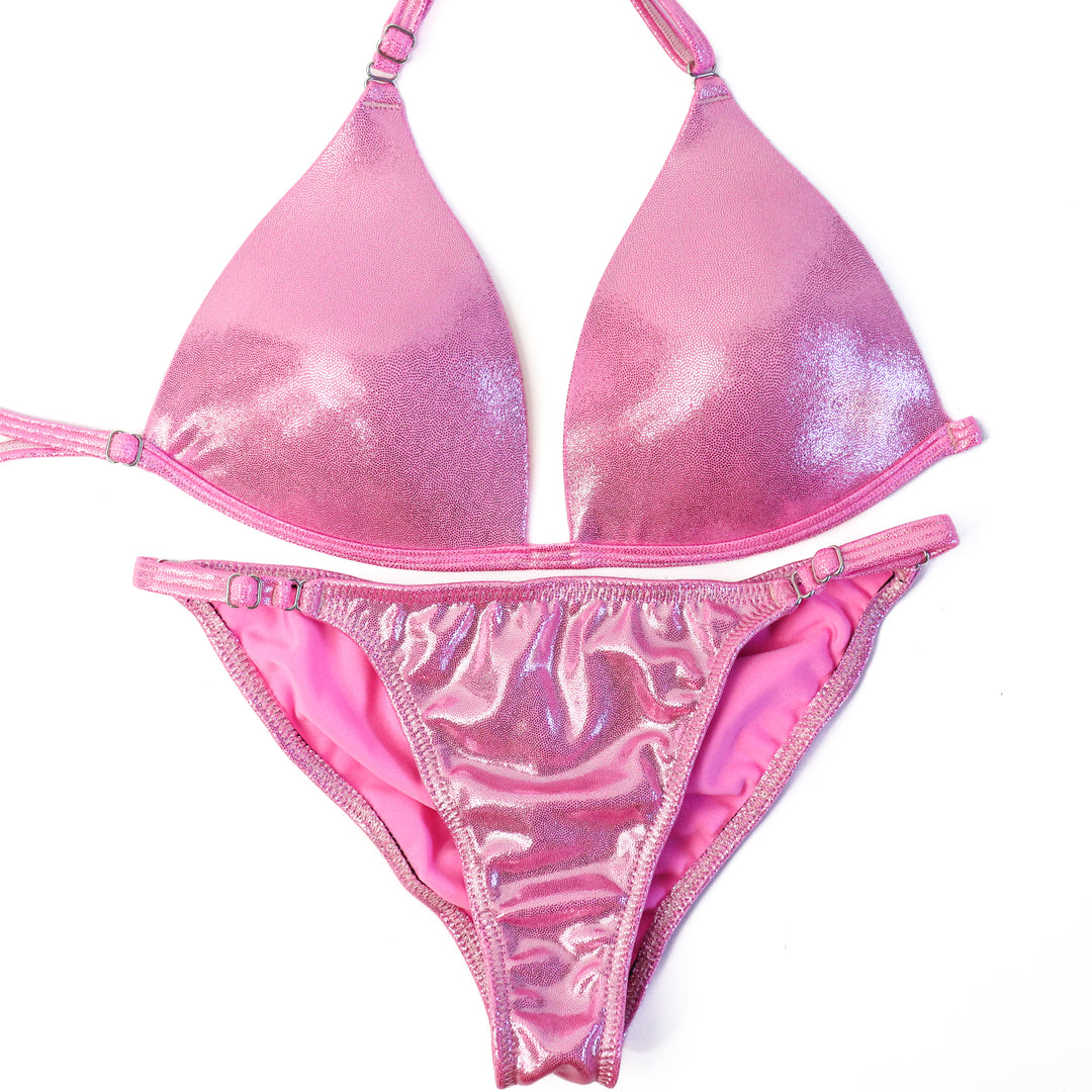 QS ST: Hologram Baby Pink Fit Model Suit. Medium Molded/Fit Model 2.  Angel Competition BikinisThe best NPC Competition Suits for the Bikini Division, Fit Model Division Suits, and bodybuilding suits.