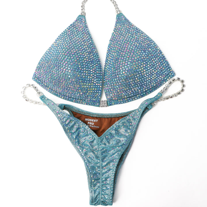 QS ST: Aqua Prism Pro. Medium Molded/Pro, Modest Rise.  Angel Competition BikinisThe best NPC Competition Suits for the Bikini Division, Fit Model Division Suits, and bodybuilding suits.