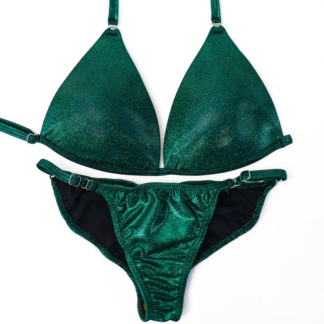 QS ST: Hologram Emerald Fit Model Suit. Medium Molded/Fit Model 2.  Angel Competition BikinisThe best NPC Competition Suits for the Bikini Division, Fit Model Division Suits, and bodybuilding suits.