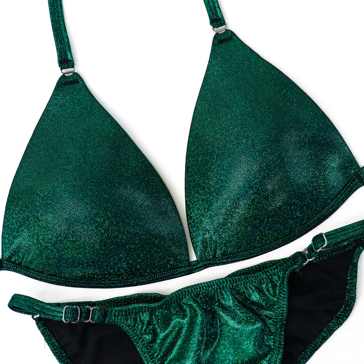 QS ST: Hologram Emerald Fit Model Suit. Medium Molded/Fit Model 2.  Angel Competition BikinisThe best NPC Competition Suits for the Bikini Division, Fit Model Division Suits, and bodybuilding suits.