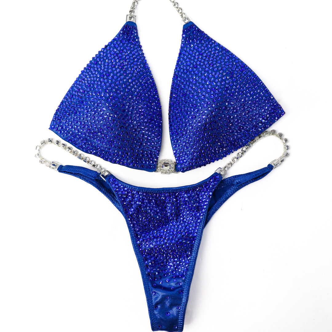 QS ST: True Blue Radiance. Medium Molded/Micro.  Angel Competition BikinisThe best NPC Competition Suits for the Bikini Division, Fit Model Division Suits, and bodybuilding suits.