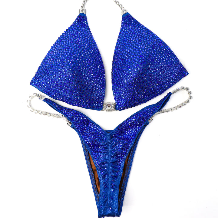 QS ST: True Blue Radiance. Medium Molded/Micro.  Angel Competition BikinisThe best NPC Competition Suits for the Bikini Division, Fit Model Division Suits, and bodybuilding suits.