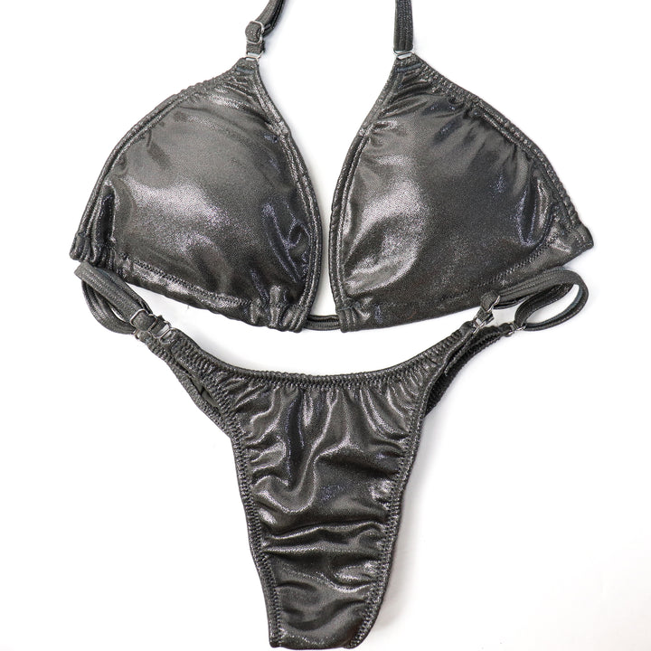 QS CL: Hologram Silver Posing Practice Suit. Medium/Pro, Modest Rise.  Angel Competition BikinisThe best NPC Competition Suits for the Bikini Division, Fit Model Division Suits, and bodybuilding suits.