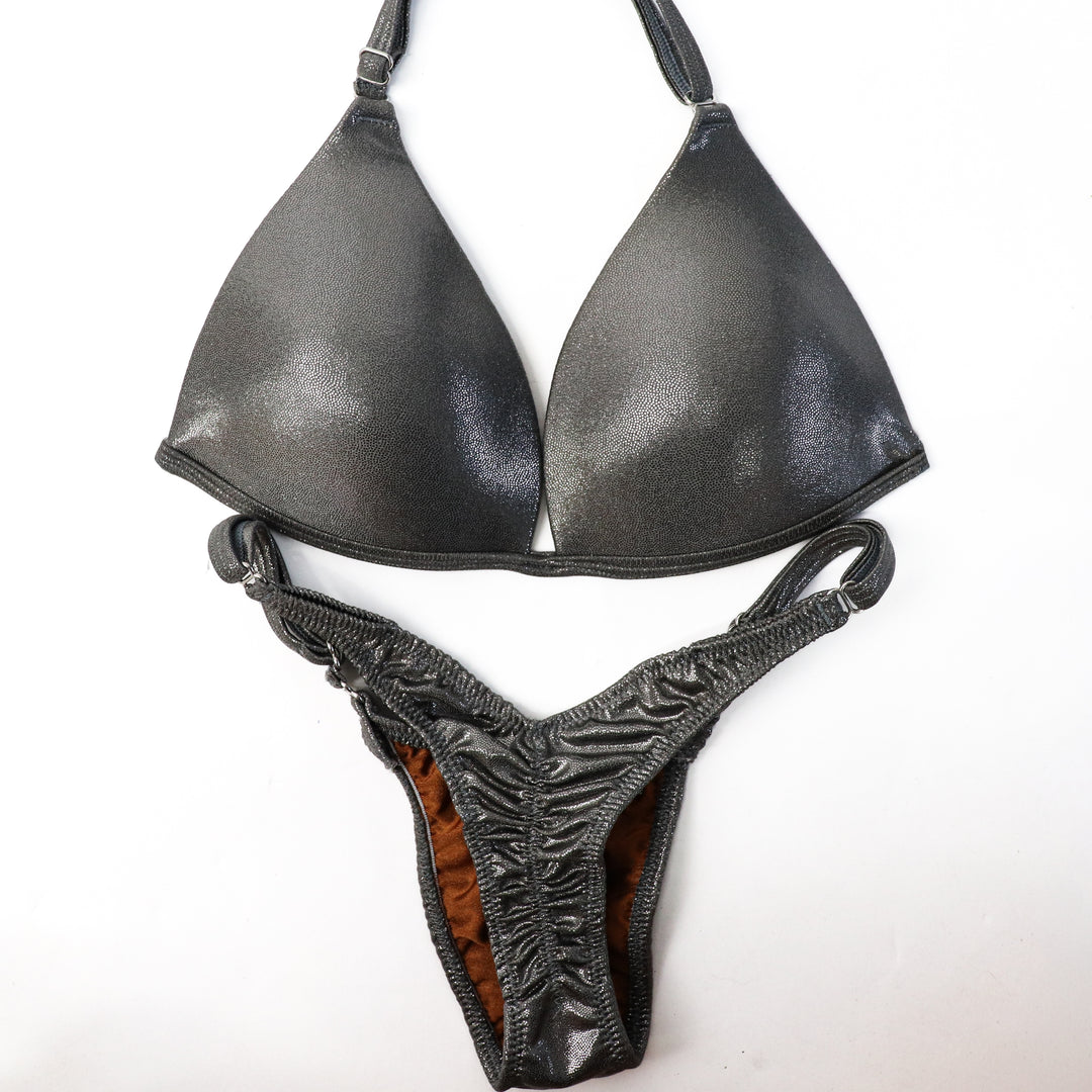 QS ST: Hologram Silver Posing Practice Suit. Small Molded/Micro.  Angel Competition BikinisThe best NPC Competition Suits for the Bikini Division, Fit Model Division Suits, and bodybuilding suits.