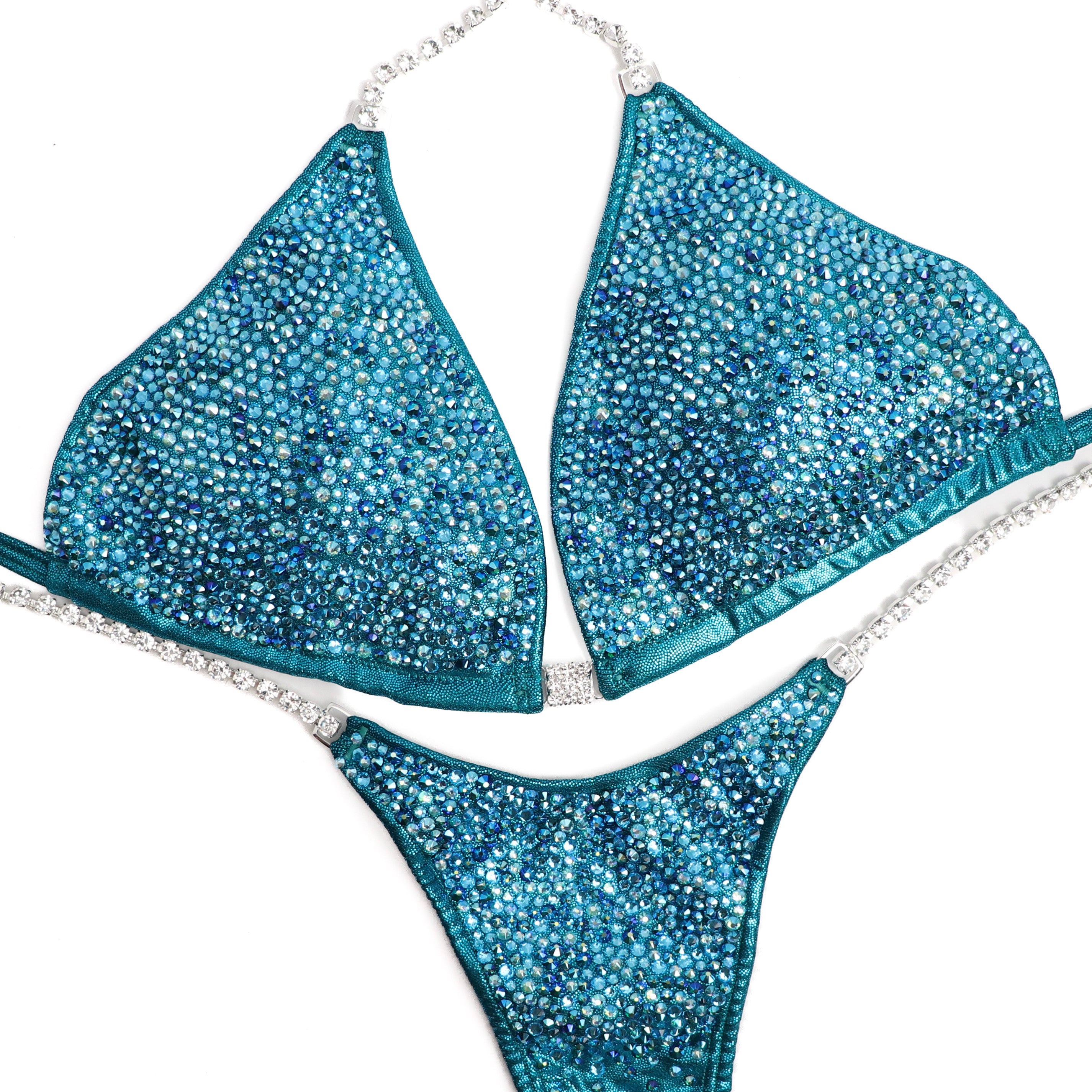 Lucia's Teal Radiance Competition Suits for NPC IFBB Bikini Wellness ...